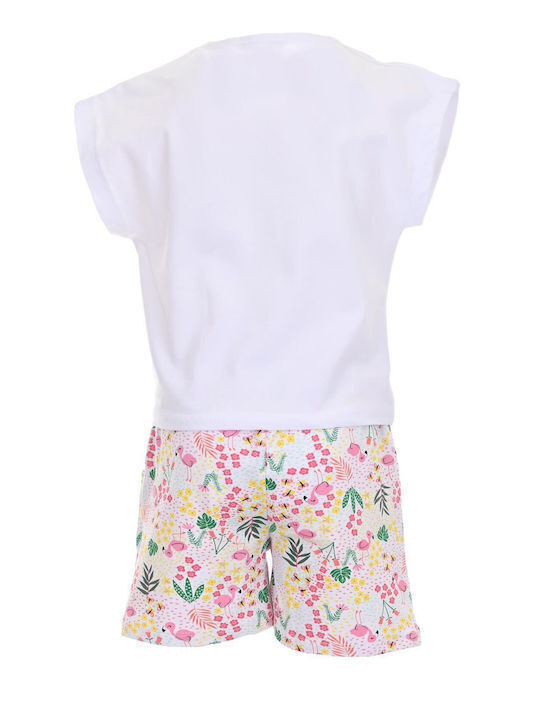 Εβίτα Kinder Set mit Shorts Sommer 2Stück White