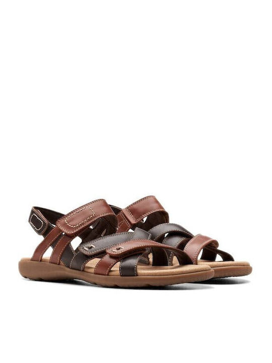 Elizabelle Gem Flache Sandalen für Damen in Braun Farbe