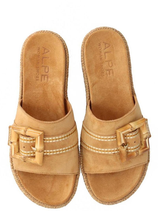 Flache Sandalen für Damen in Beige Farbe