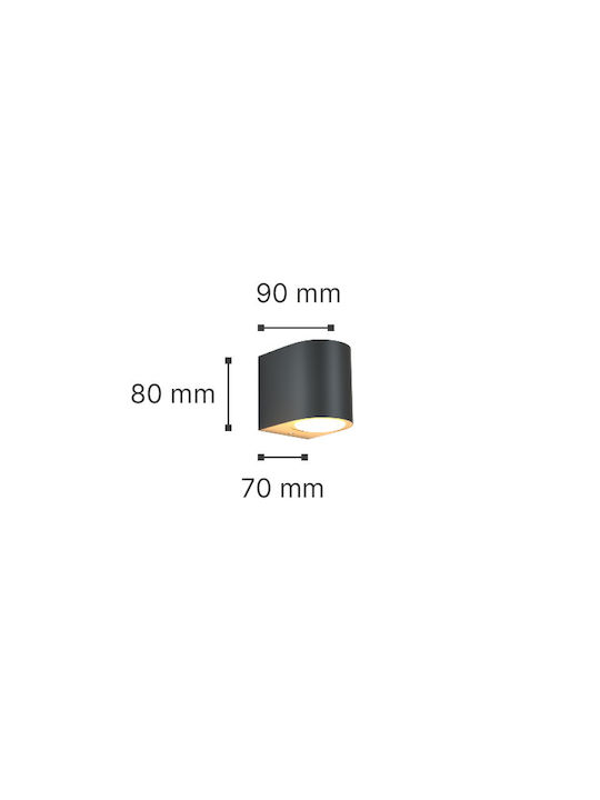 Inlight Wall-Mounted Outdoor Spot Light GU10 IP54 9x7x8εκ.