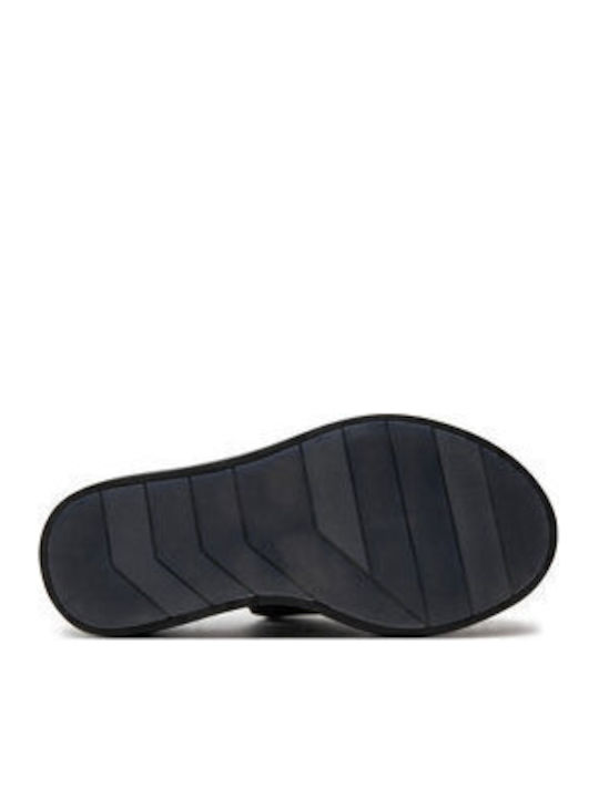 Sandale casual damă din piele Flatforme Negră