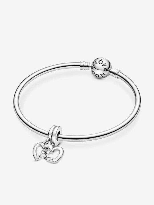 Pandora Charm Сърце от Сребро с Зиркон
