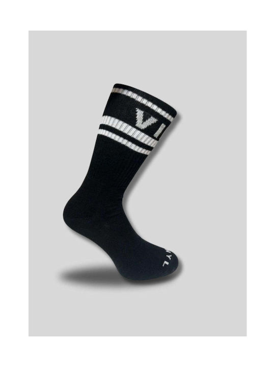 Vinyl Art Clothing Patterned Socks Black