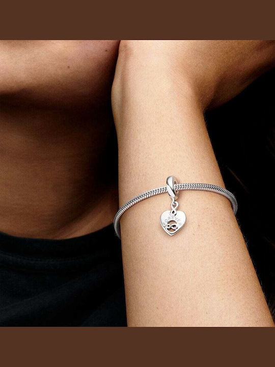 Pandora Friends Forever Heart Dangle Charm από Ασήμι Pandora Friends Forever Heart Dangle Charm από Ασήμι