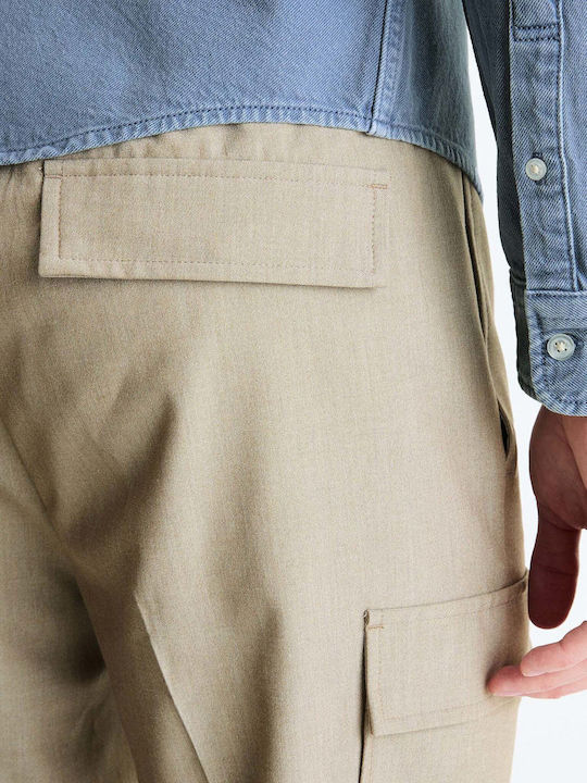 Celio Men's Trousers Cargo Beige