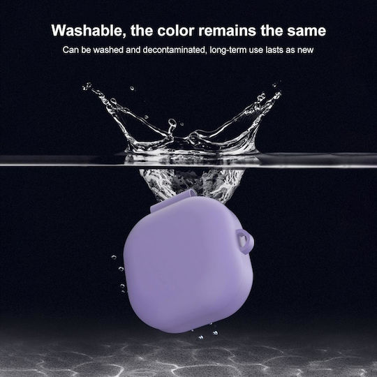 Sturzsichere Silikon-Kopfhörer-Schutzhülle mit Haken für Samsung Galaxy Buds Live / Buds2 / Buds Pro / Buds2 Pro (gelb)