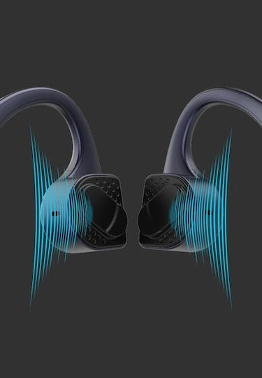F806 Bone Conduction Bluetooth Handsfree Ακουστικά Μπλε