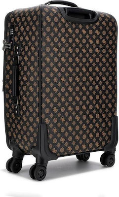 Guess Valiză de Călătorie Cabină Dură Mocha cu 4 roți Înălțime 46cm