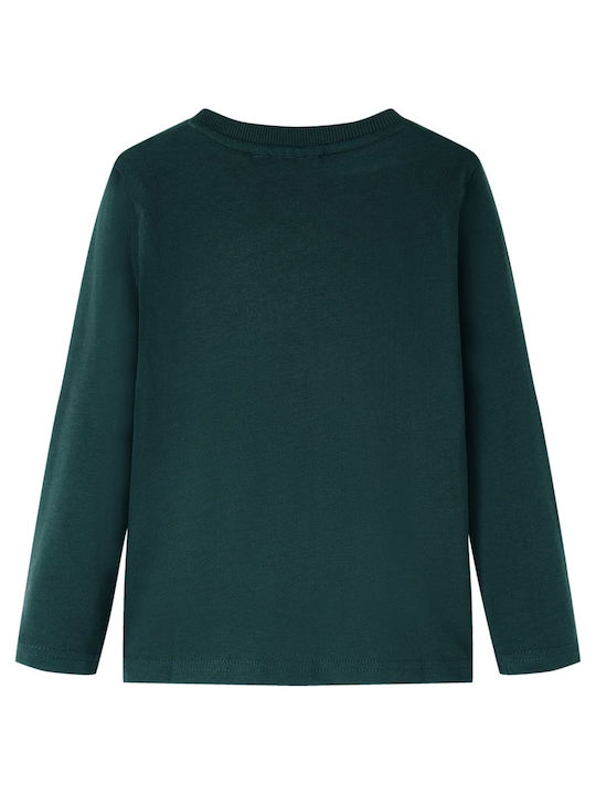 vidaXL Kids Blouse Long Sleeve Dark Green