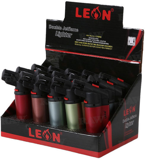 Leon Double Torch Metallic Feuerzeug - Stück
