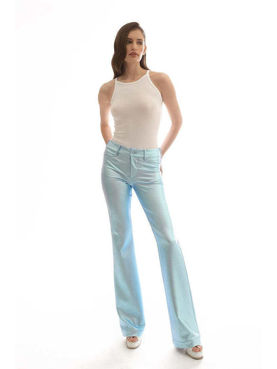 Twenty 29 Women's Fabric Trousers Flare Blue