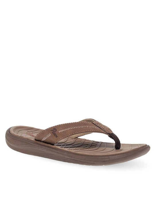 Parex Men's Flip Flops Brown