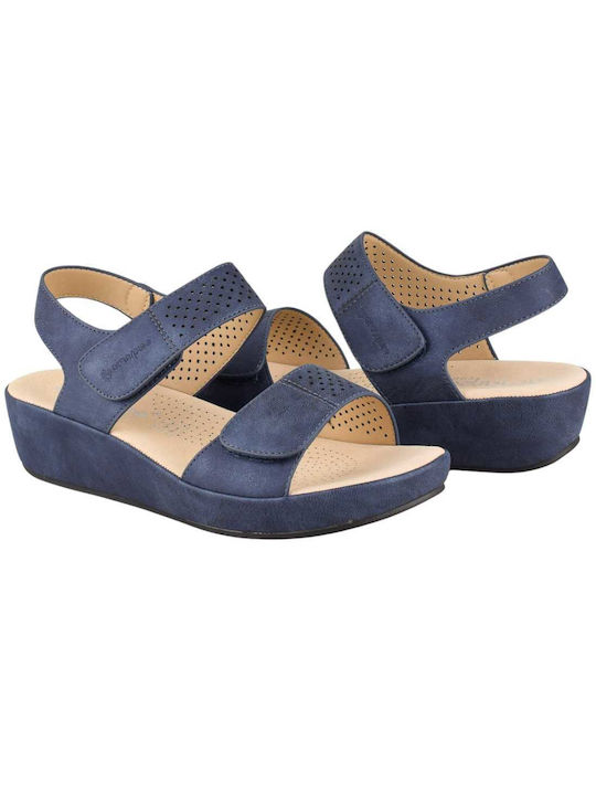 Amarpies Anatomic Women's Platform Shoes Navy Blue