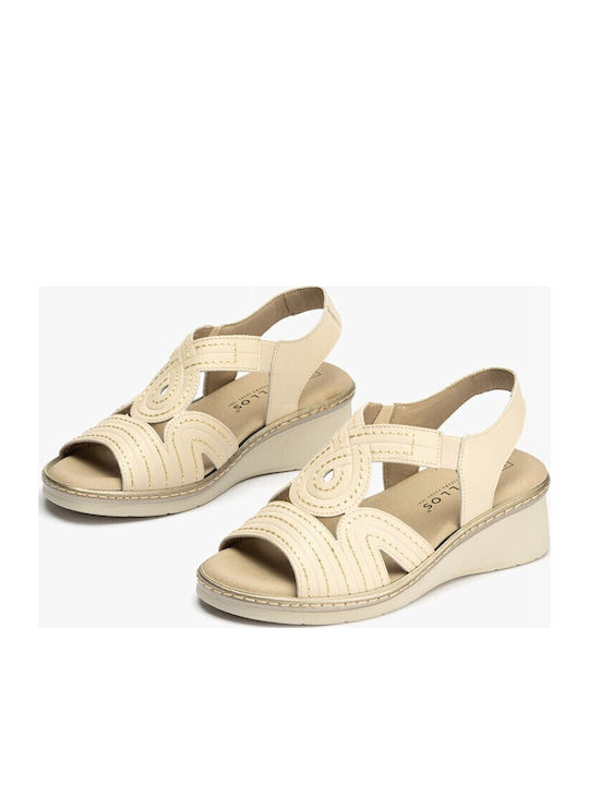 Anatomic Women's Leather Platform Shoes Beige