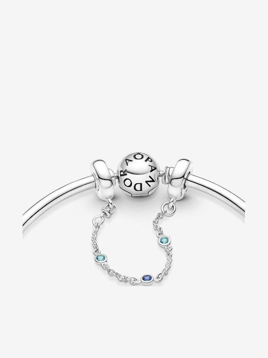 Pandora Charm Talisman with Stones with Stones from Silver Light Blue