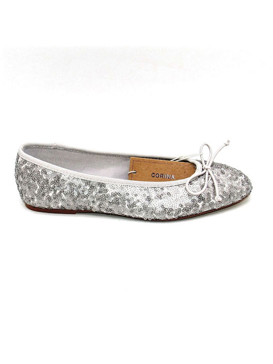 Corina Pantofi balerini pentru femei in Argint Culori