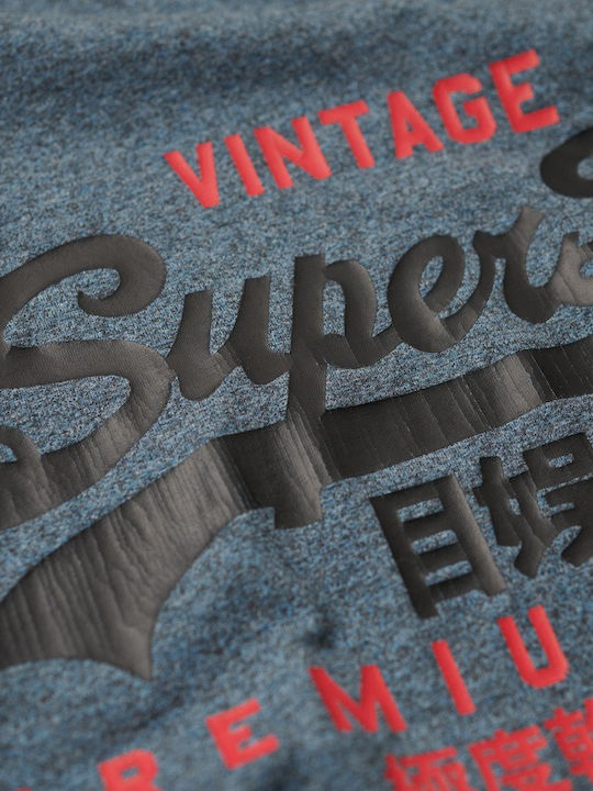 Superdry Vintage T-shirt Bărbătesc cu Mânecă Scurtă GRI