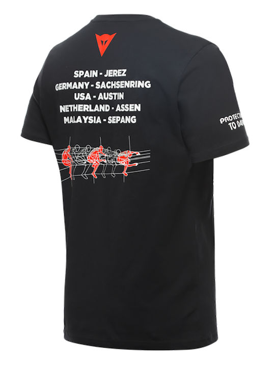 Dainese Ανδρικό T-shirt Κοντομάνικο Μαύρο