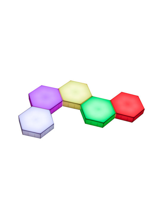 Διακοσμητικό Φωτιστικό LED Hexagon 5τμχ 9εκ.
