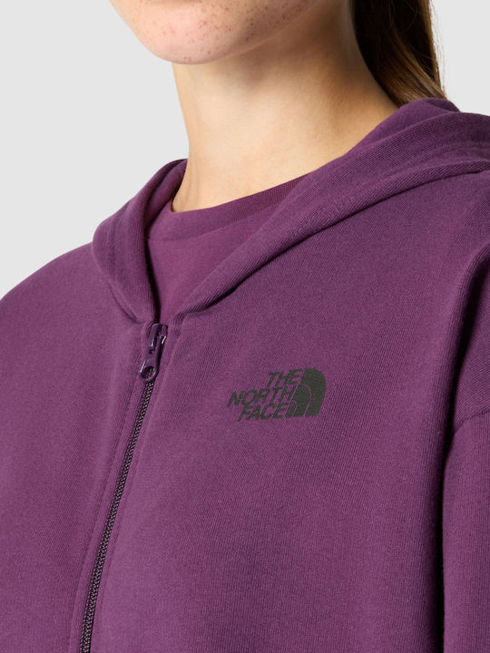 Women's Sweatshirt Jacket Hooded Purple