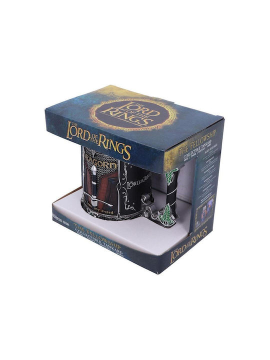 Nemesis Now Lord Rings Tankard Чаша за Бира от Неръждаема Стомана в Сив Цвят