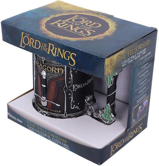 Nemesis Now Lord Rings Tankard Glass Beer, μπίρας made of Stainless Steel in Gray Color