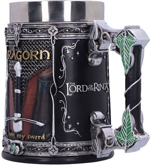 Nemesis Now Lord Rings Tankard Glass Beer, μπίρας made of Stainless Steel in Gray Color