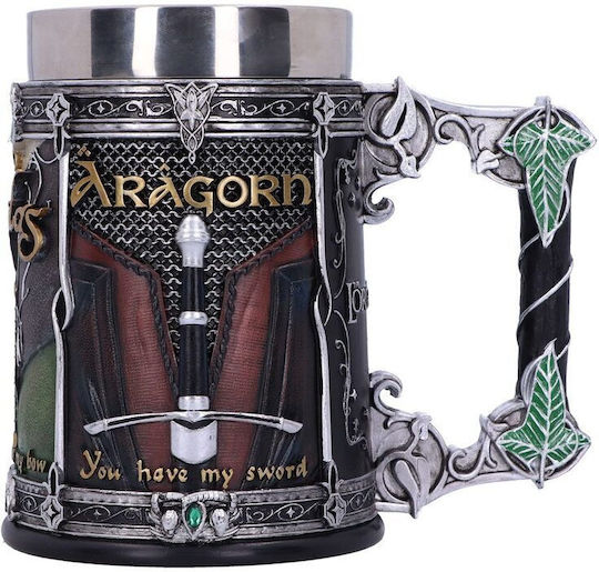 Nemesis Now Lord Rings Tankard Glass Beer, μπίρας made of Stainless Steel in Gray Color