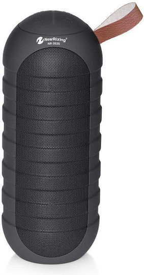New Rixing Bluetooth Portable Speaker 3W with Radio and Battery Life up to 5 Hours Black NR-3025L
