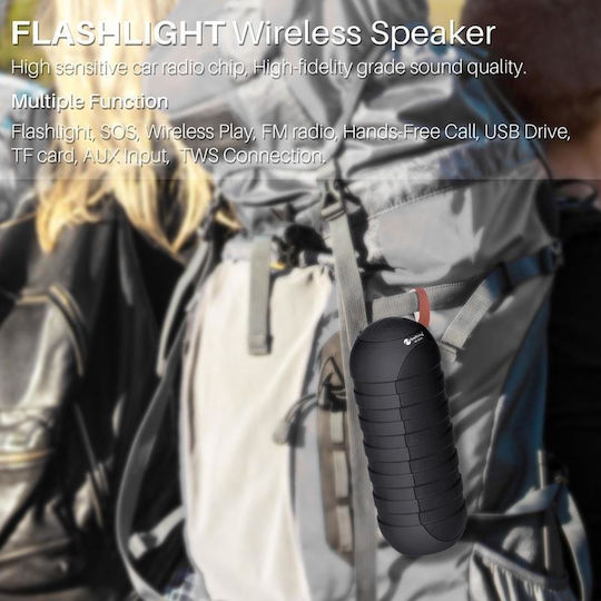 New Rixing Bluetooth Portable Speaker 3W with Radio and Battery Life up to 5 Hours Black NR-3025L