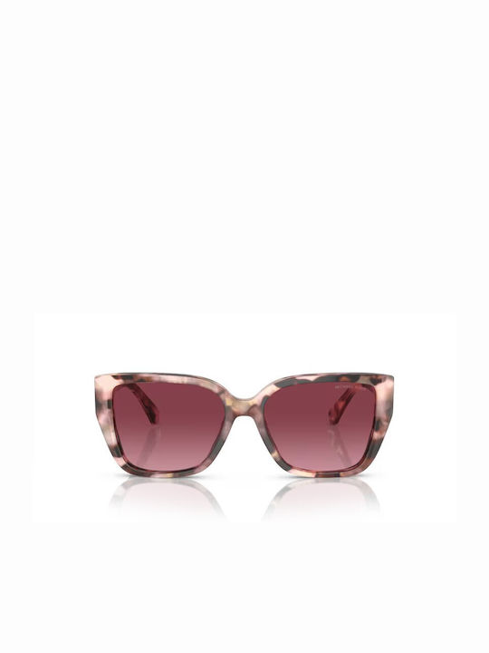 Michael Kors Acadia Woman Sunglasses with Brown Tartaruga Horn-Rimmed Frame and Purple Gradient Lens