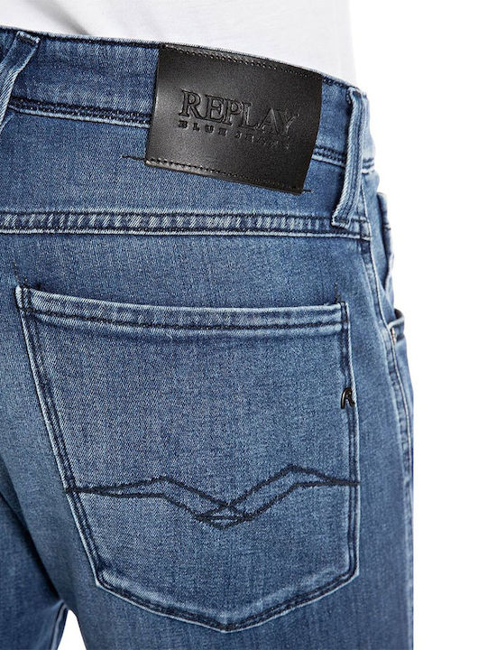 Men's Jeans Pants Elastic with Slim Fit Blue
