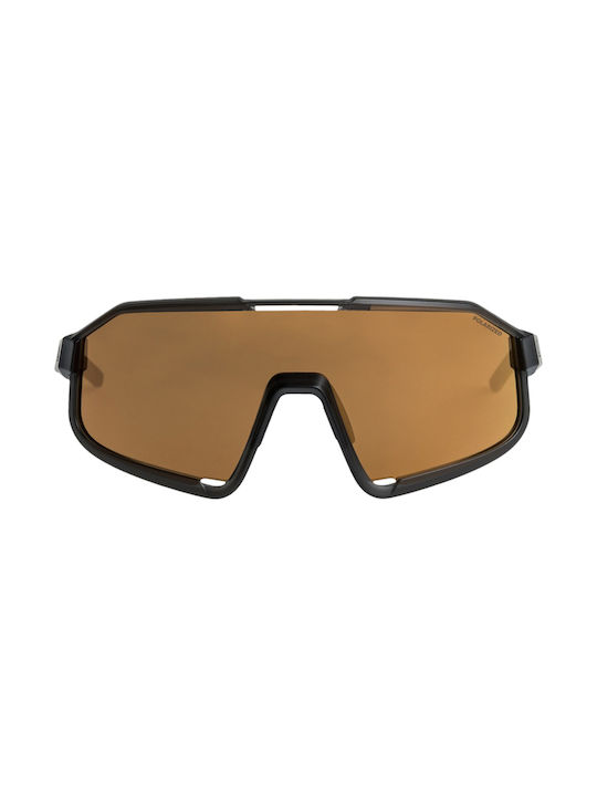 Quiksilver Men's Sunglasses with Black Plastic Frame and Brown Polarized Lens EQYEY03204-XKKN