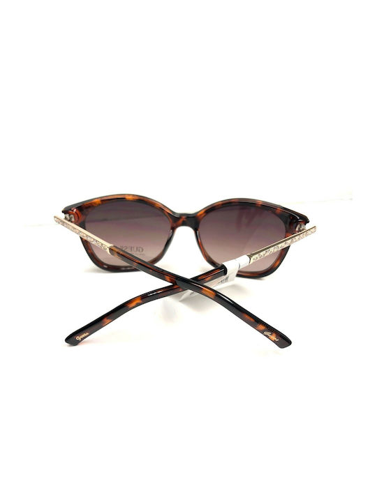 Guess Women's Sunglasses with Brown Tartaruga Plastic Frame and Brown Gradient Lens GF0394/52F
