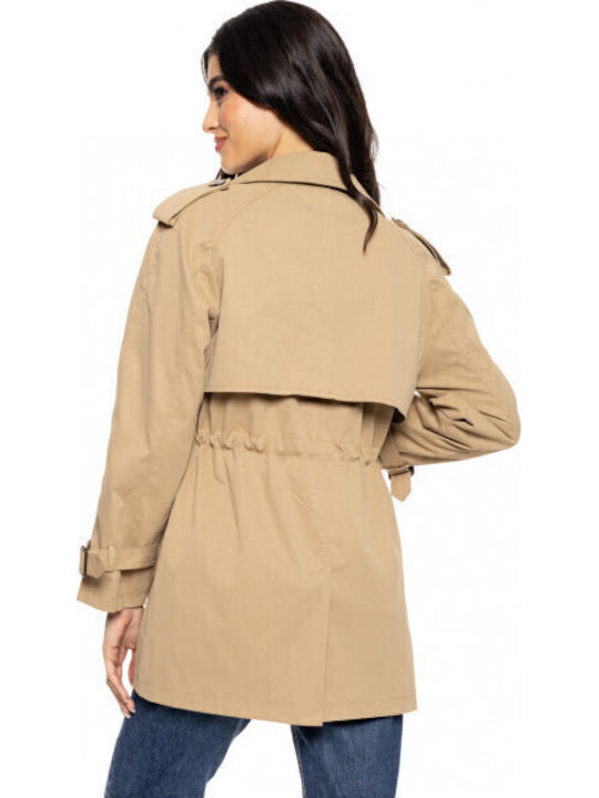 Femeie Beige Trenci