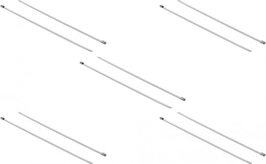 DeLock DeLock Metallic Cable Ties 300mm x 7.9mm in Silver Colour (10 pcs) 18772