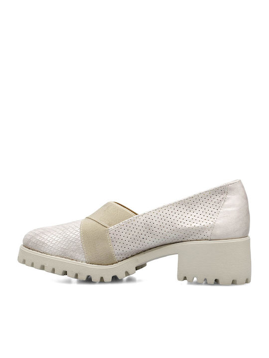 Leder Pumps Beige