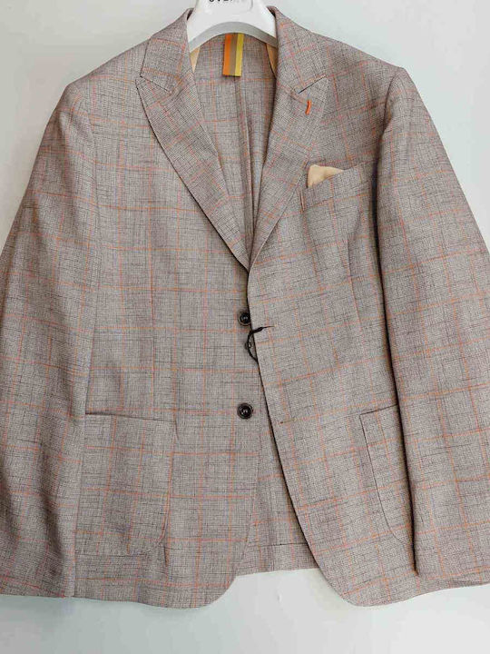 Jacke kariert Beige/Orange Over/d Oe1s2s4g02 Beige