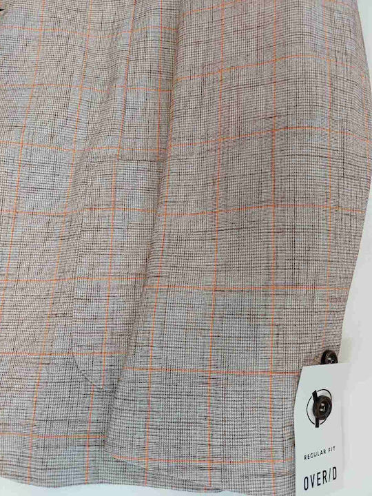 Jacke kariert Beige/Orange Over/d Oe1s2s4g02 Beige