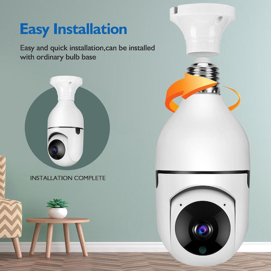 Smart IP Surveillance Camera Wi-Fi Full HD 1080p Waterproof with Two-Way Communication and Lens 4mm