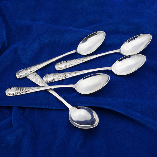 Savvas Design Set de Linguri Alimente Metalice Argintiu 15cm 5buc