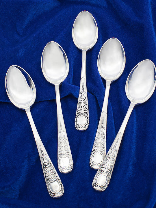 Savvas Design Löffelset Abendessen Metall Silber 15cm 5Stück