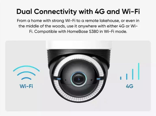 Eufy S330 IP Κάμερα Παρακολούθησης 4G Full HD+ 5MP Αδιάβροχη Μπαταρίας με Αμφίδρομη Επικοινωνία και Φακό 2.4mm