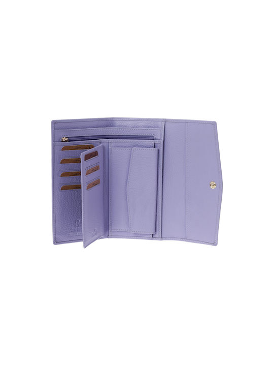 Lavor Large Leather Women's Wallet Cards with RFID Lilac