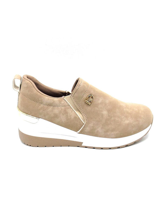 Super Mode Damen Slip-Ons Beige