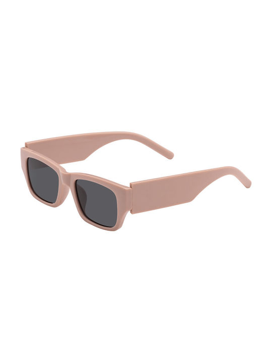 Scalini Women's Sunglasses with Pink Plastic Frame and Gray Lens 01-4875-5