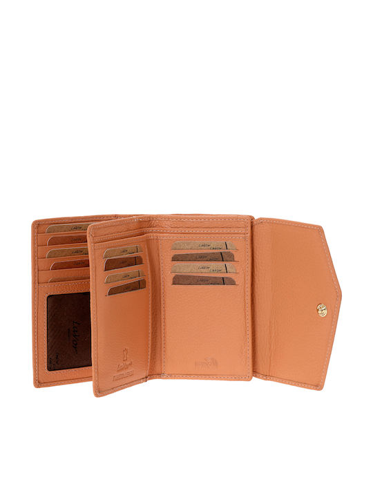 Large Leather Women's Wallet Classic with RFID Orange