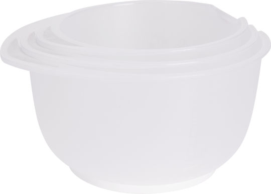 Excellent Houseware Bol de Servire Rotund Plastic Transparent cu Diametru 22buc 3buc