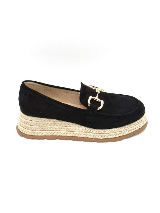 Ipodima Women's Moccasins in Black Color