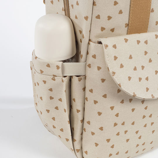 Backpack Changing Bag Poppy Cinnamon Hearts | Walking Mum 1120800325